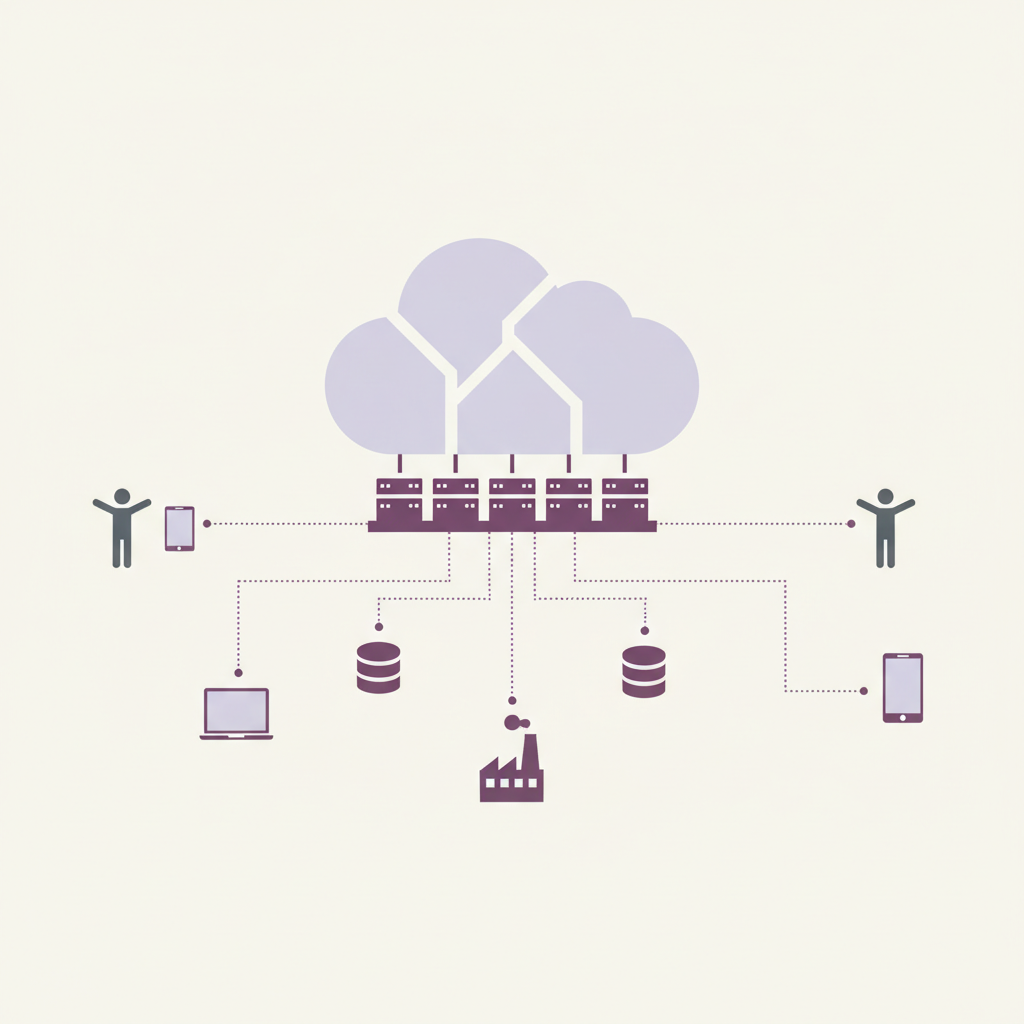 Cloud infrastructure with scalable network
